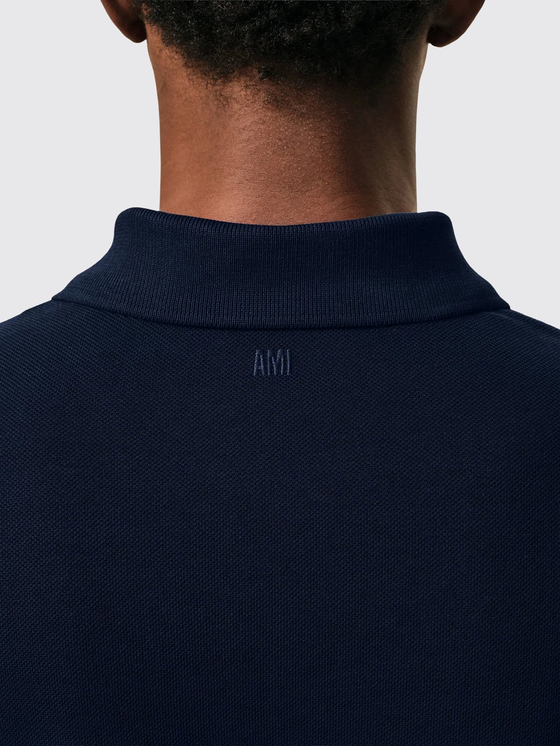 AMI PARIS POLO: Polo in cotone con logo Ami Paris, Blue - Img 2