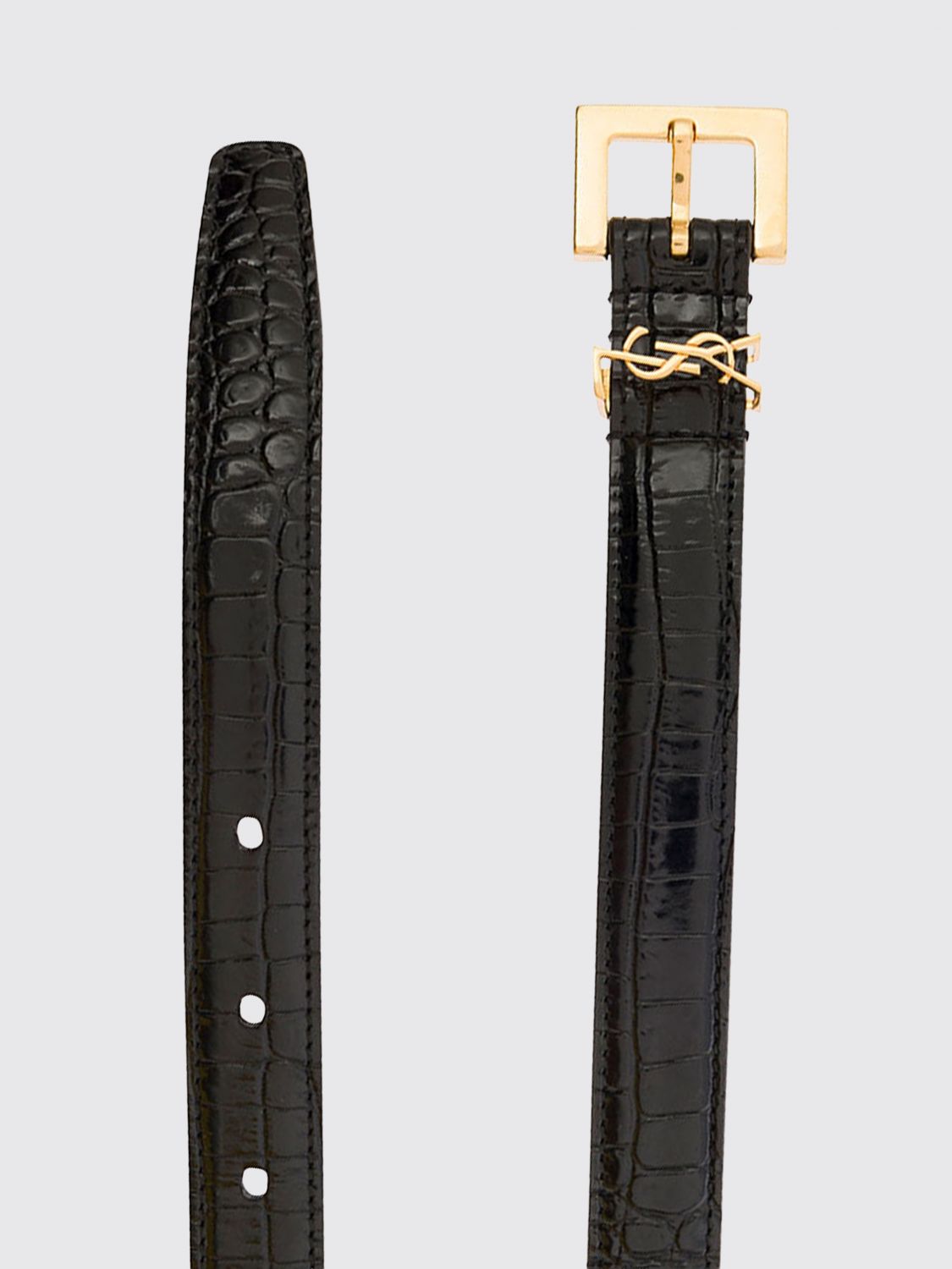 SAINT LAURENT CINTURA: Cintura donna Saint Laurent, Nero - Img 2