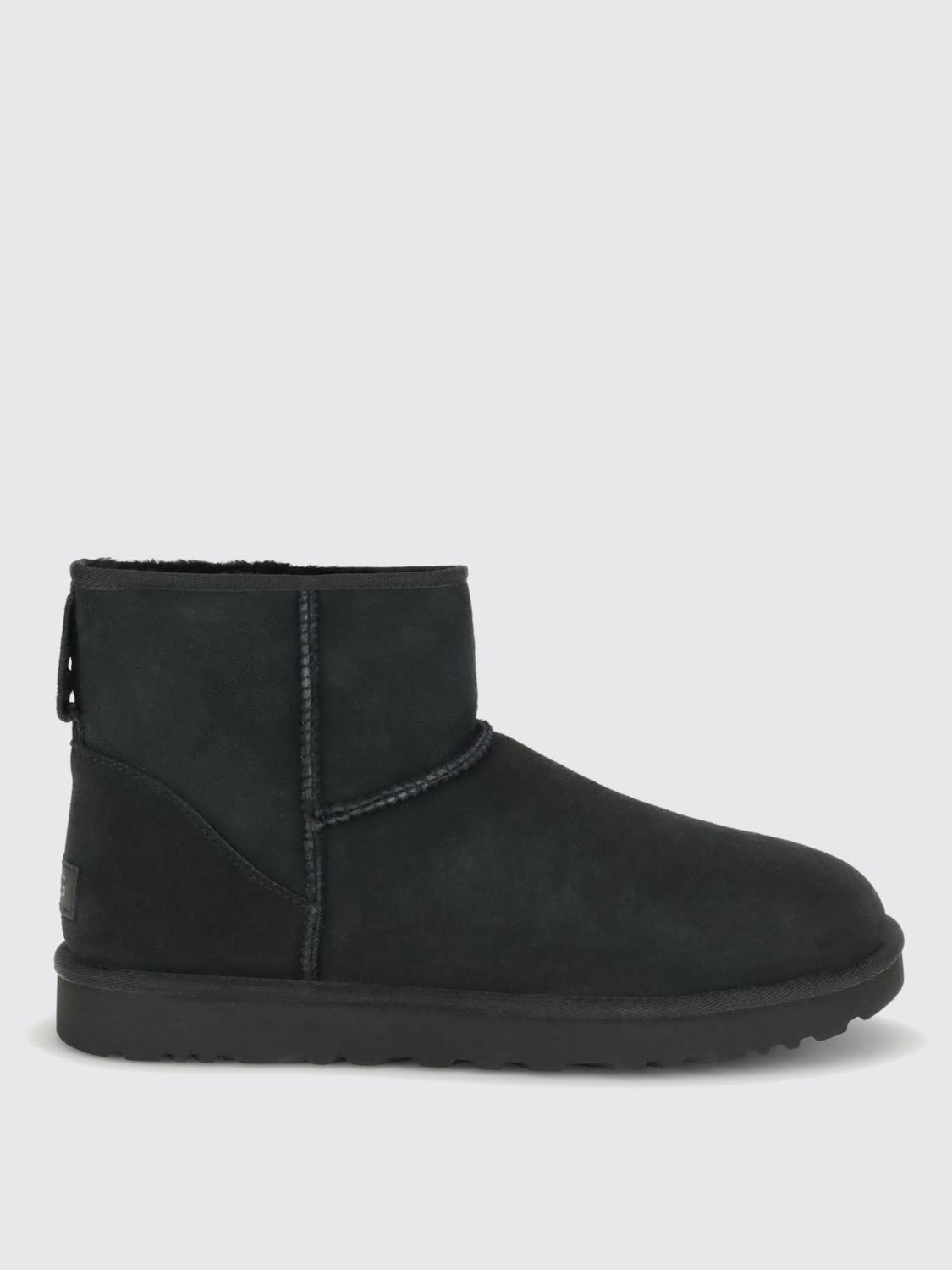 UGG STIEFEL: Flache stiefeletten damen UGG, Schwarz - Img 1