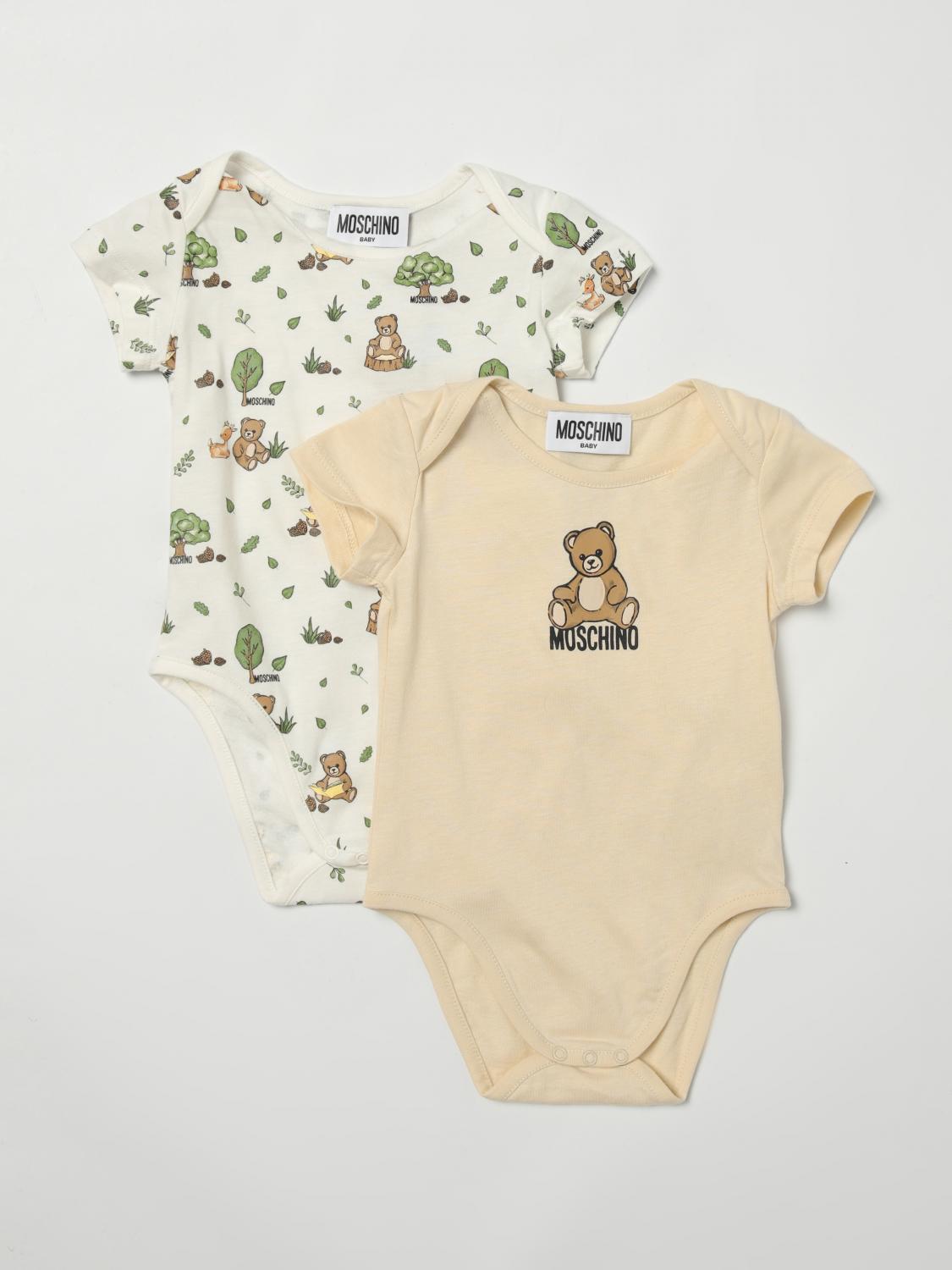 MOSCHINO: Bodysuit kids Beige Moschino bodysuit MUY08DLAB2A