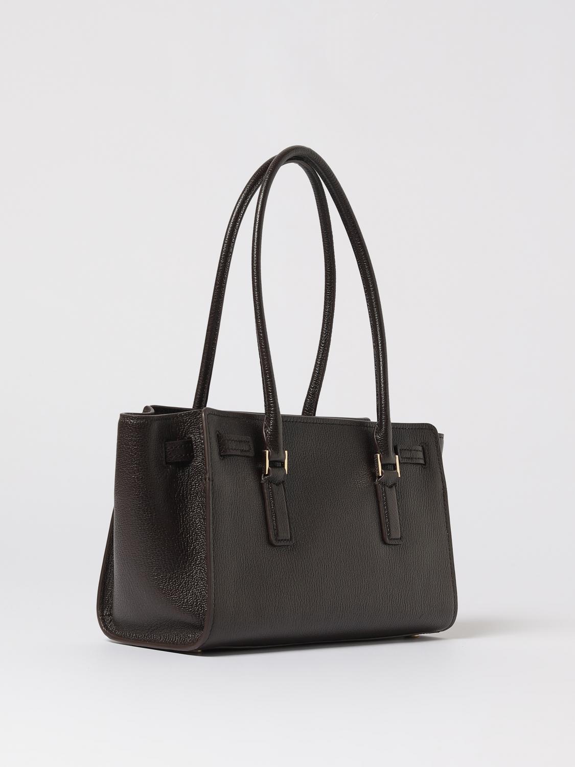 MICHAEL KORS BORSA A SPALLA: Borsa a spalla in pelle Hamilton piccola Michael Kors, Cacao - Img 2