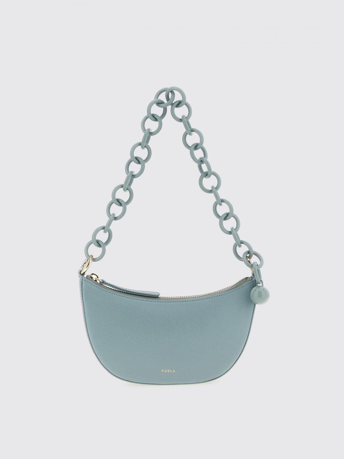 FURLA MINI BAG: Shoulder bag woman Furla, Blue - Img 1