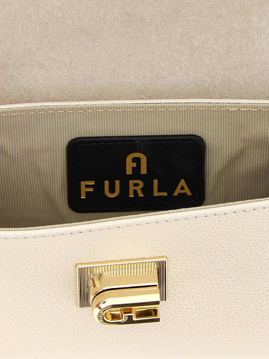 FURLA BORSA MINI: Borsa 1927 Mini Furla in pelle a grana , Bianco - Img 4