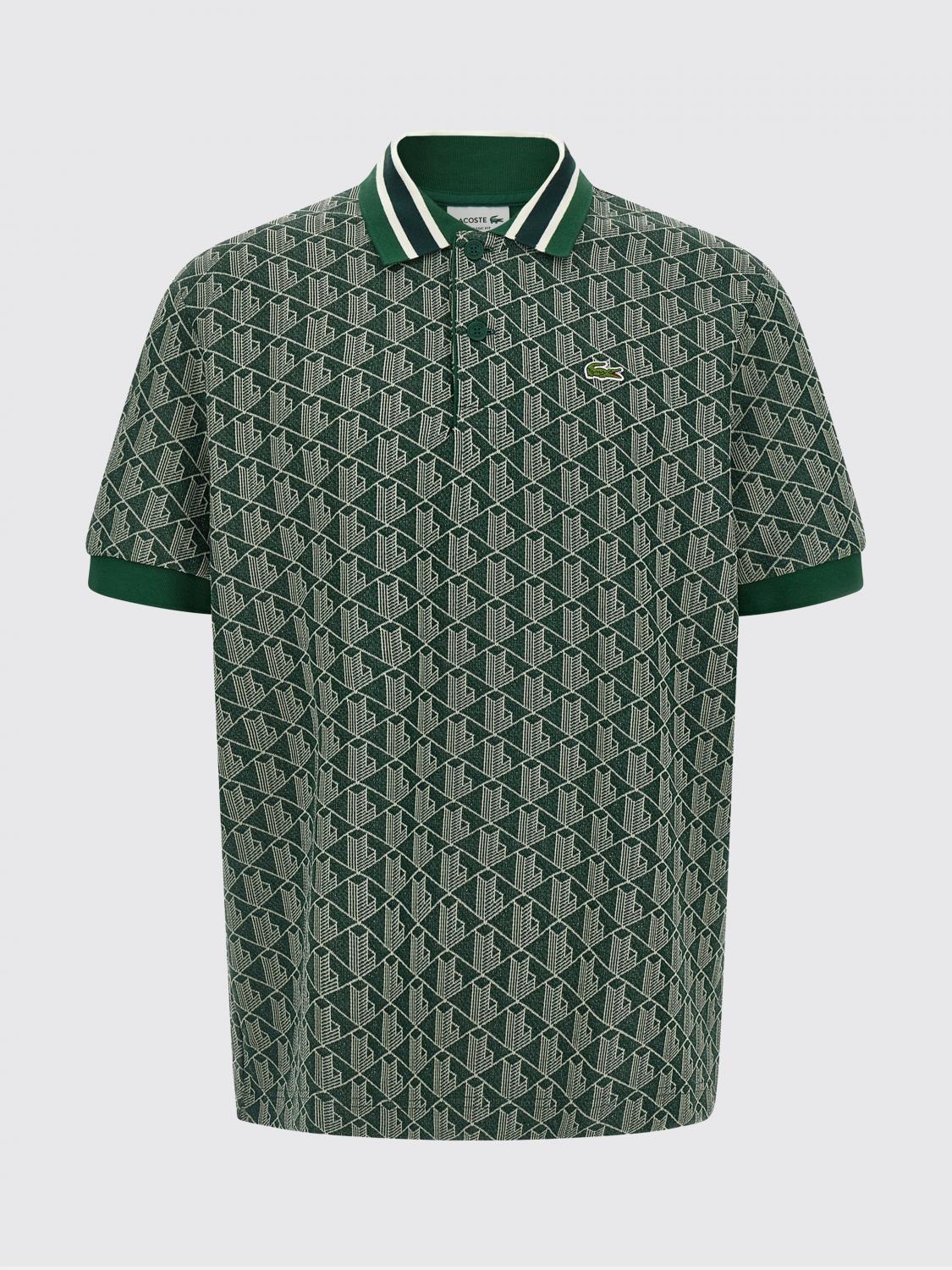 LACOSTE POLO: Polo de mezcla de algodón con logo Lacoste, Verde - Img 1