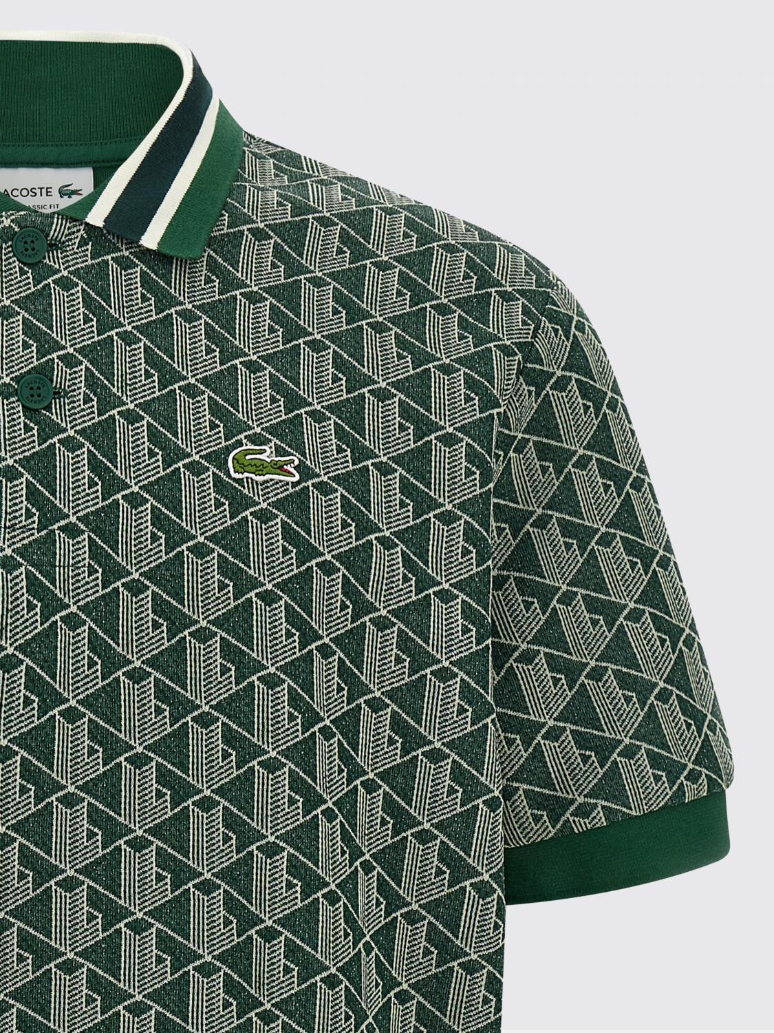 LACOSTE POLO: Polo de mezcla de algodón con logo Lacoste, Verde - Img 3