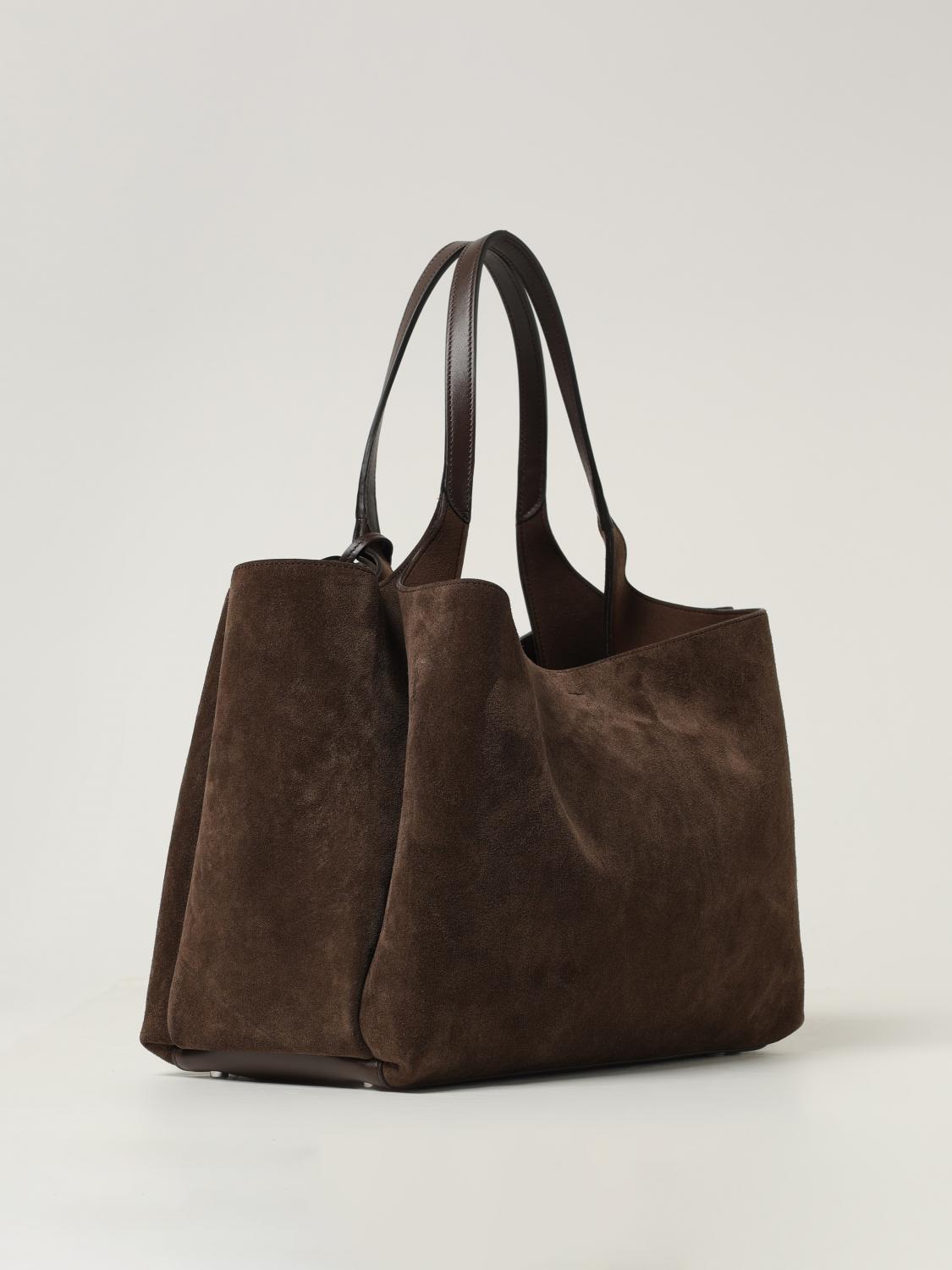 TOD'S BORSA A SPALLA: Borsa a spalla in pelle di vitello scamosciata Tod's, Marrone - Img 2