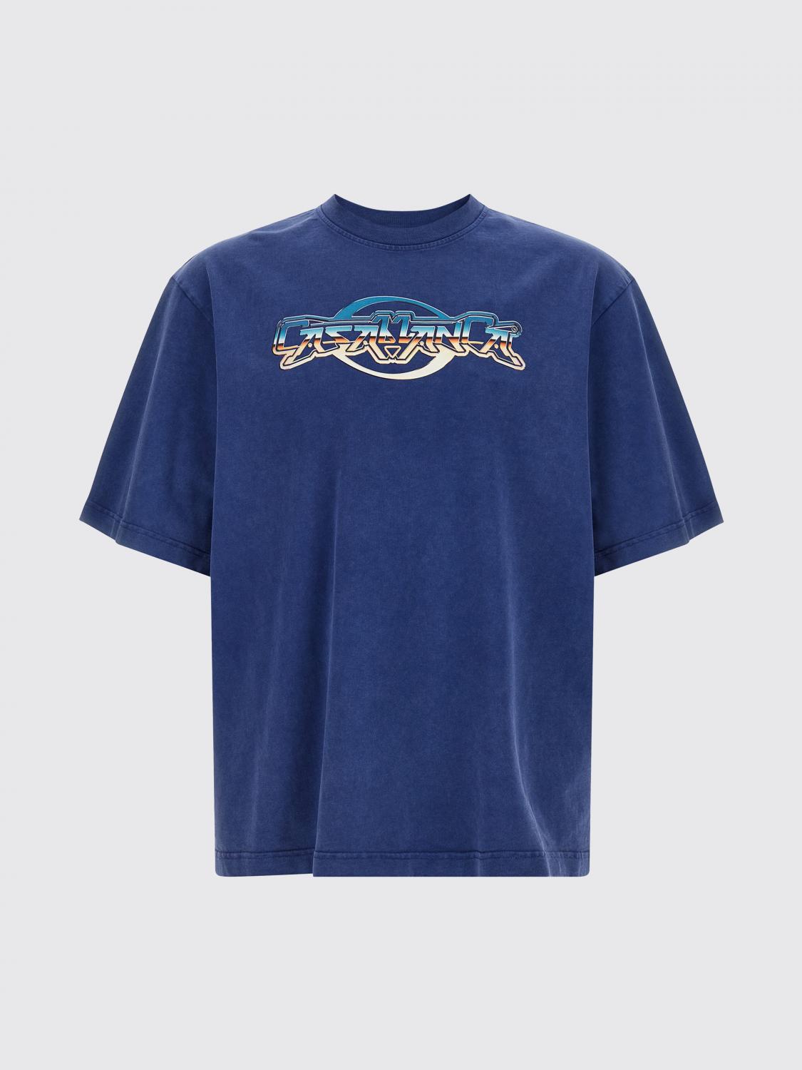 CASABLANCA T-SHIRT: T-shirt men Casablanca, Blue - Img 1