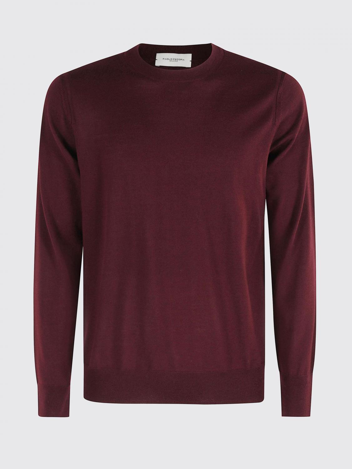 PAOLO PECORA SWEATER: Sweater men Paolo Pecora, Burgundy - Img 1