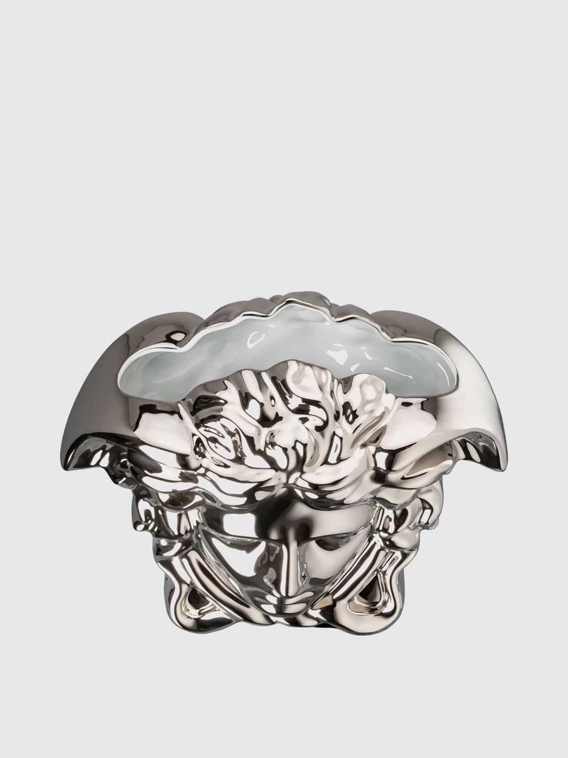 VERSACE HOME VASI: Vaso Medusa Versace Home in porcellana , Argento - Img 3