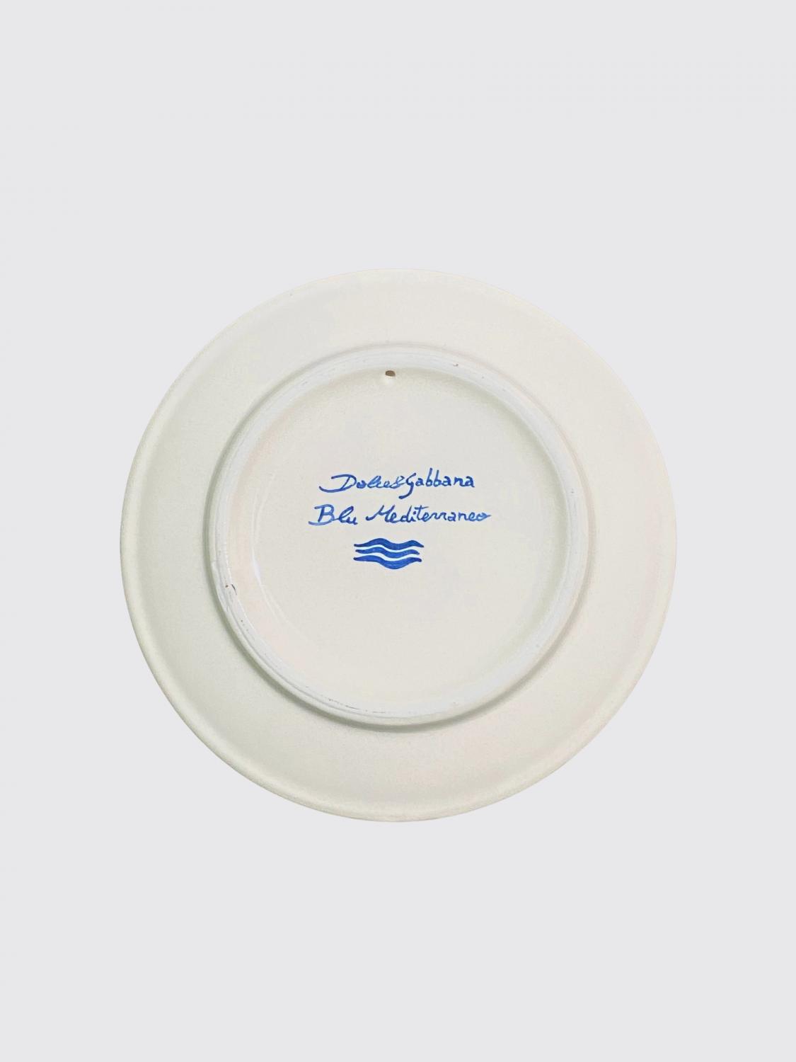 DOLCE & GABBANA PIATTI: Set 2 piatti Maiolica Dolce & Gabbana in porcellana fine smaltata, Blue - Img 2