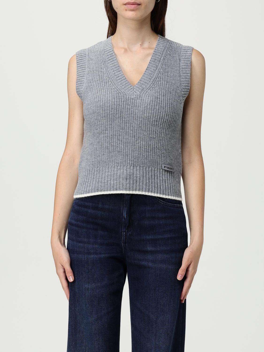 PINKO WAISTCOAT: Waistcoat woman Pinko, Grey - Img 1