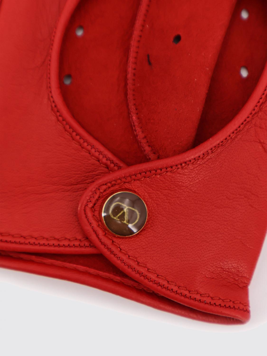 VALENTINO GARAVANI GUANTI: Guanti Valentino Garavani in pelle , Rosso - Img 3