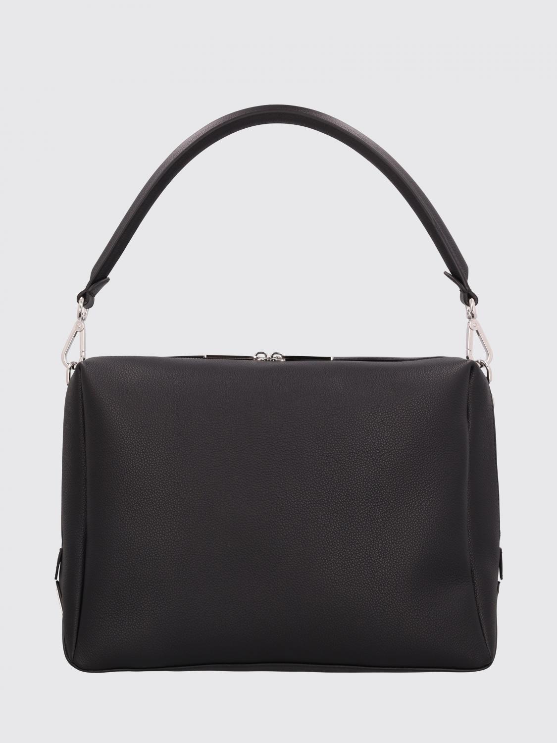FENDI BORSA A TRACOLLA: Borsa Lui Large Fendi in pelle a grana , Nero - Img 1