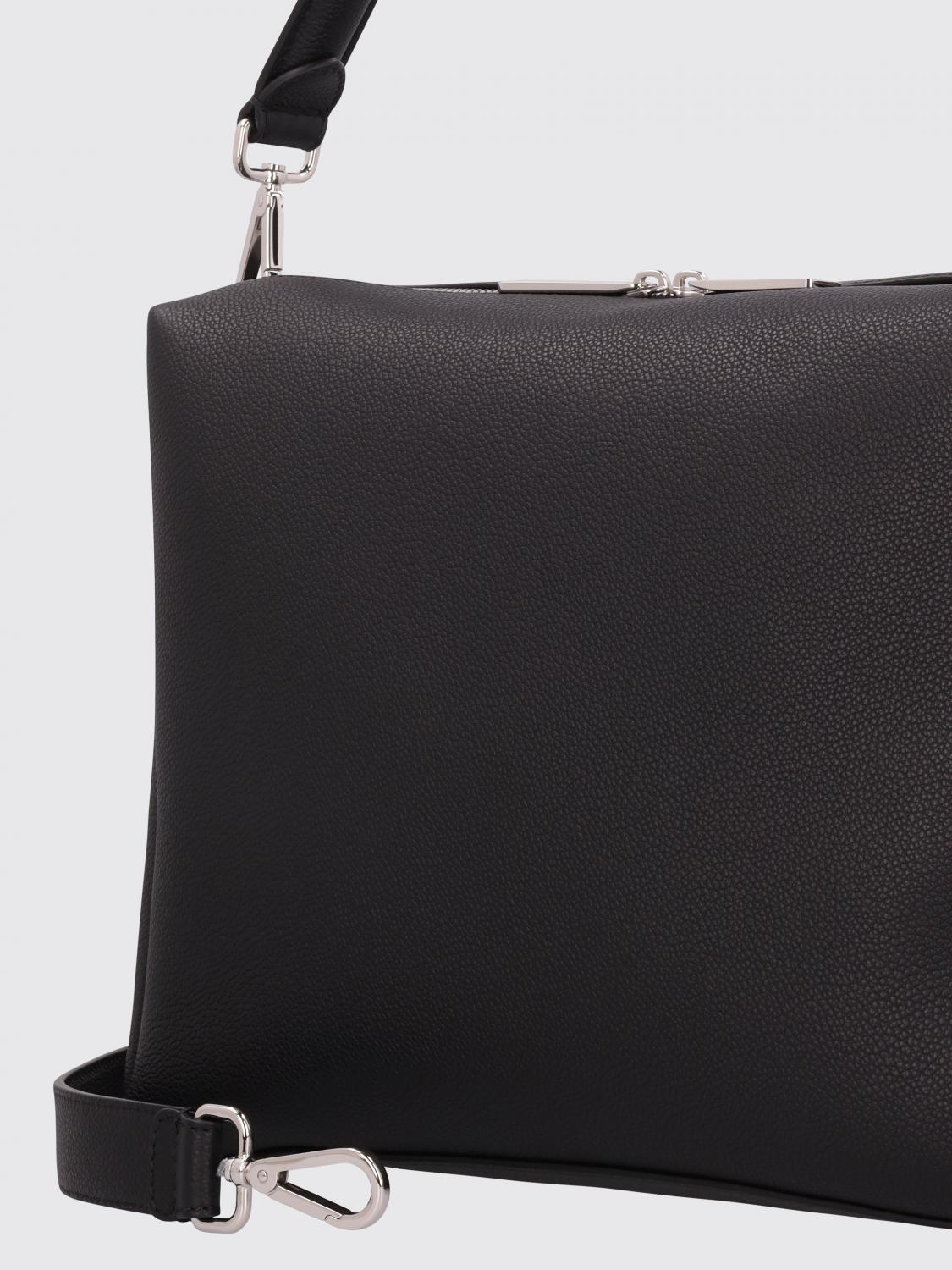 FENDI BORSA A TRACOLLA: Borsa Lui Large Fendi in pelle a grana , Nero - Img 3