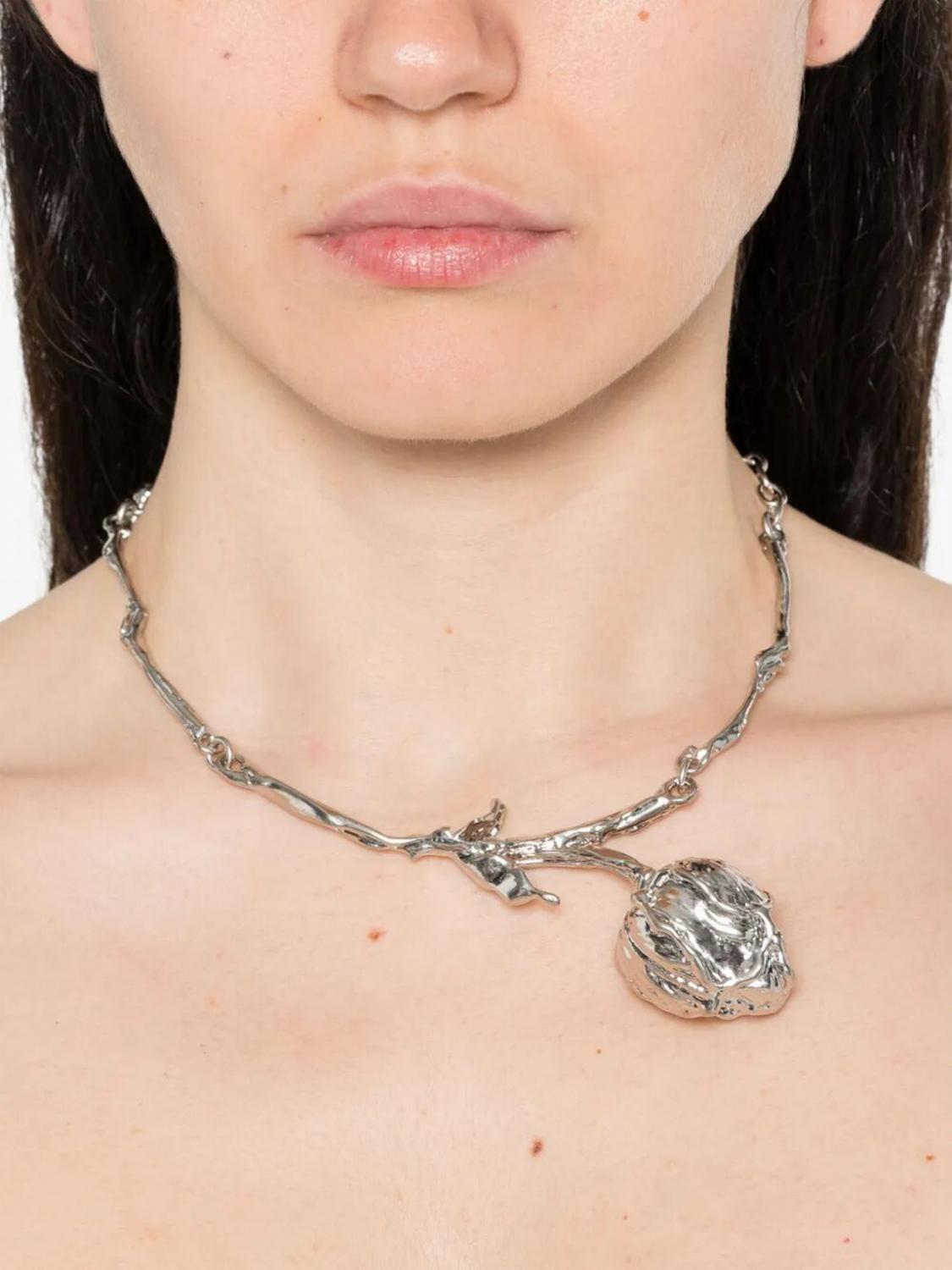MARNI GIOIELLO: Collana Rose Marni in ottone , Silver - Img 2