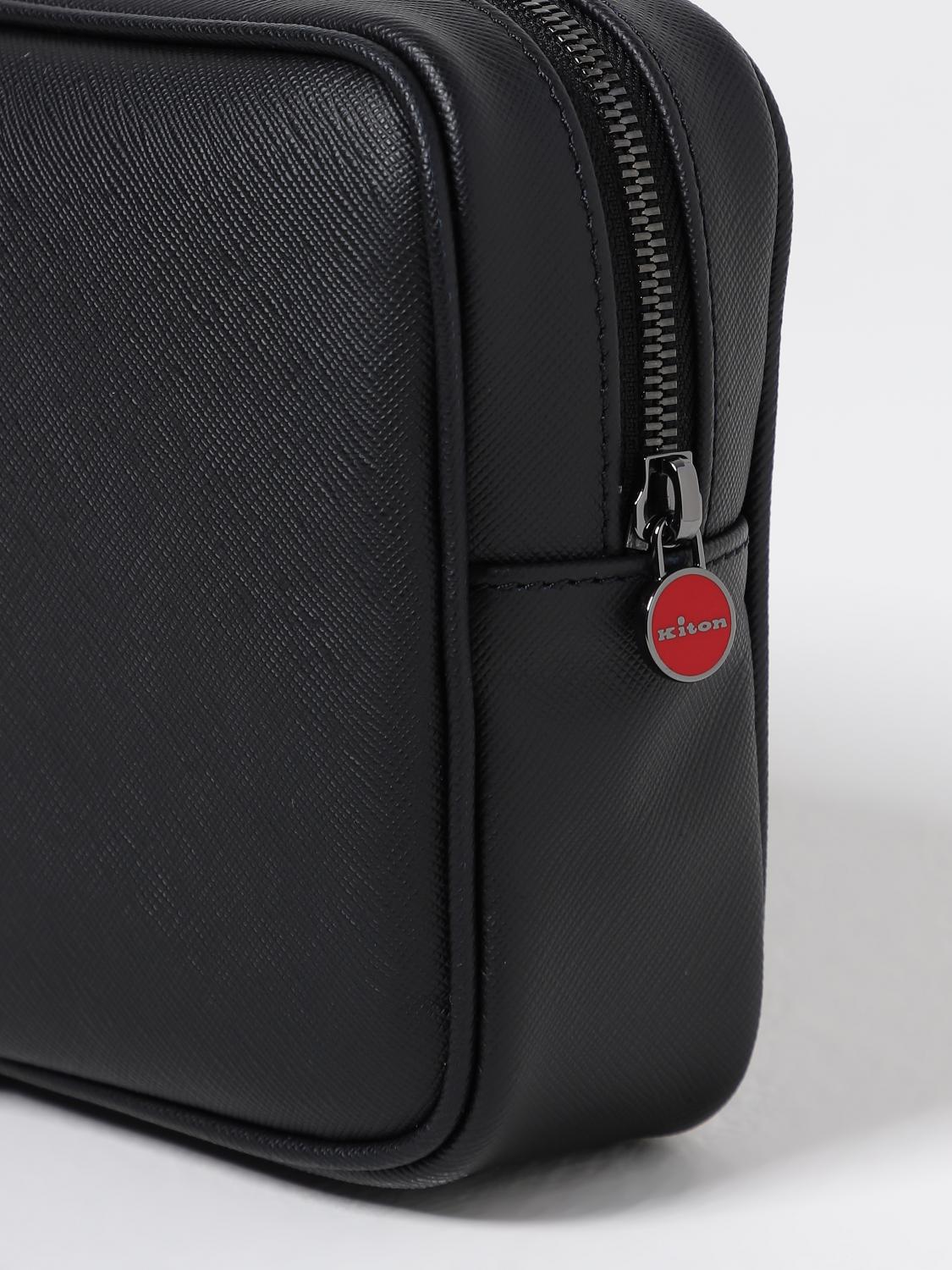 KITON PORTAFOGLIO: Portafoglio Kiton in pelle saffiano , Nero - Img 2