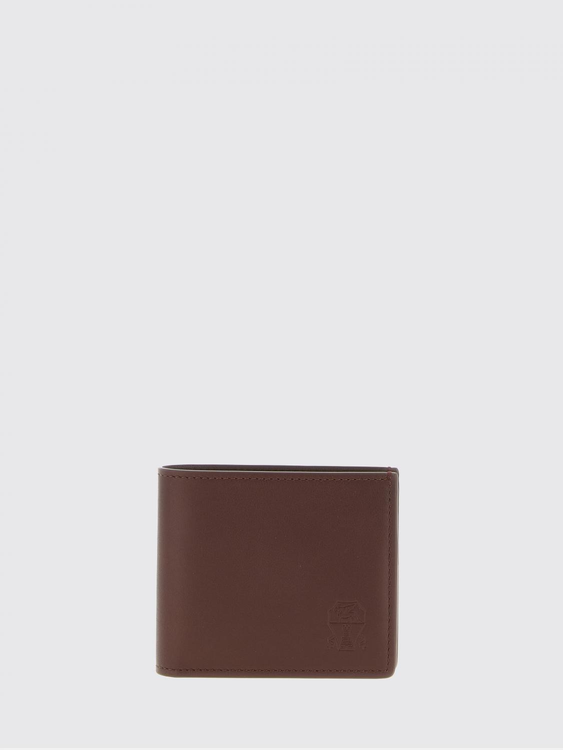 BRUNELLO CUCINELLI КОШЕЛЁК: Кожаный кошелек Brunello Cucinelli, Кофе - Img 1