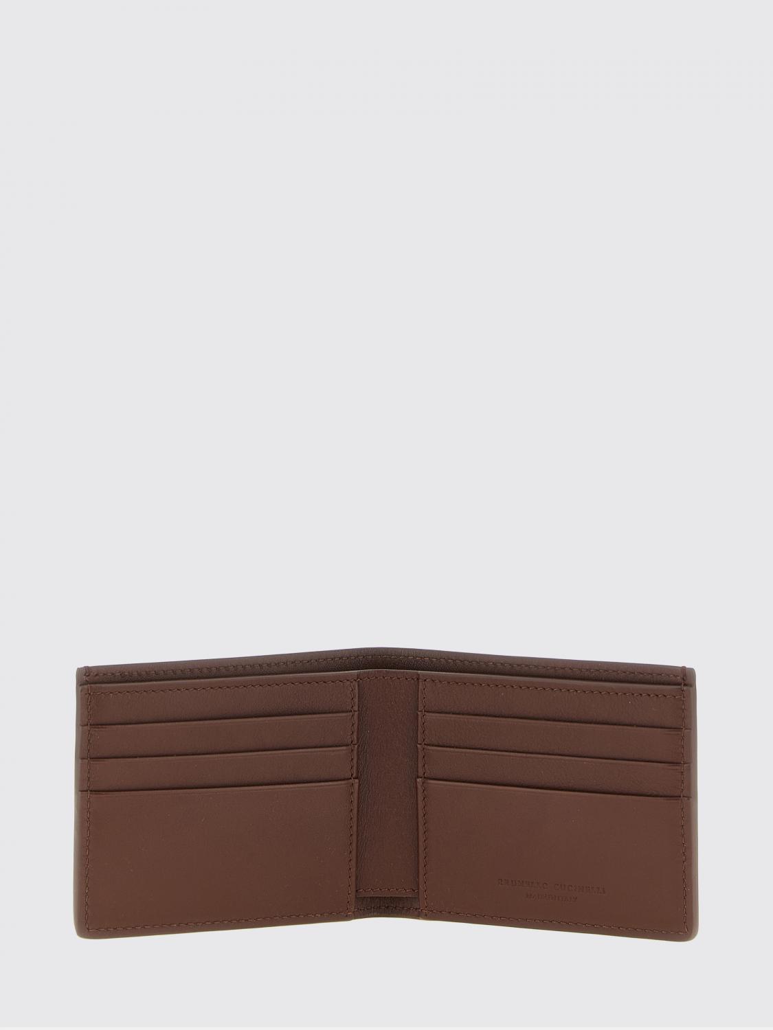 BRUNELLO CUCINELLI КОШЕЛЁК: Кожаный кошелек Brunello Cucinelli, Кофе - Img 2