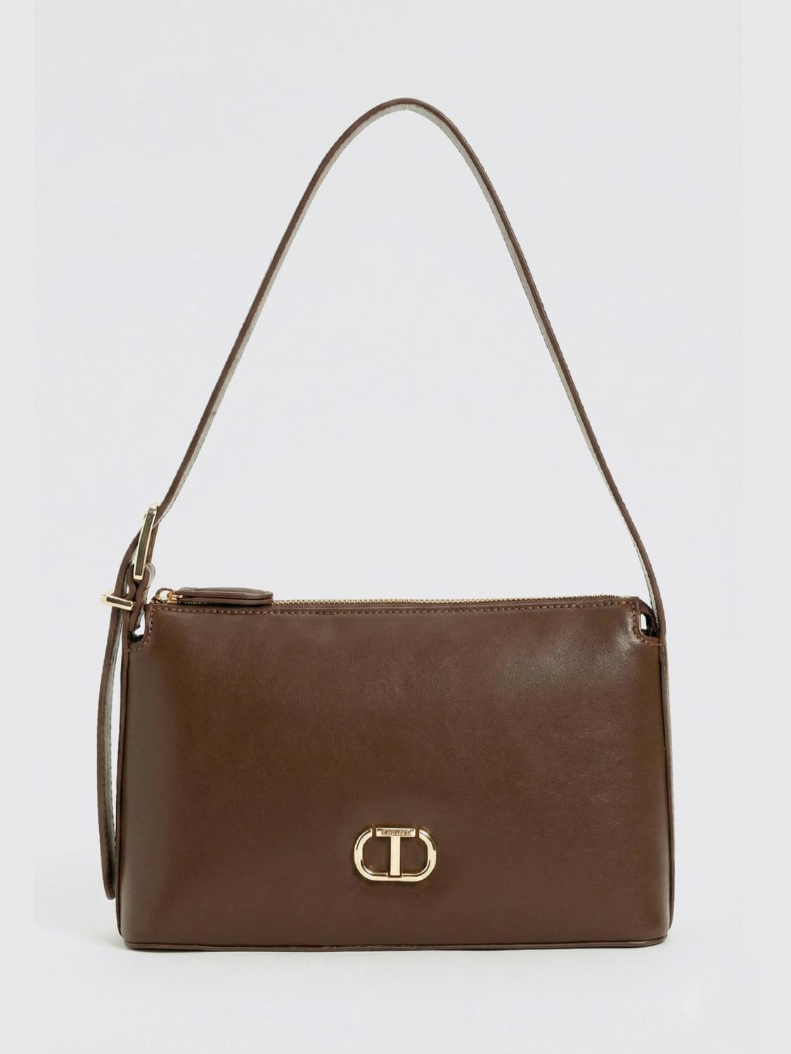 TWINSET SHOULDER BAG: Shoulder bag woman Twinset, Coffee - Img 1