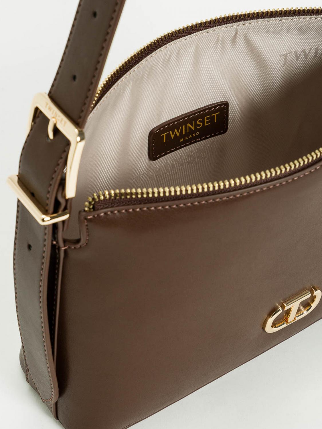 TWINSET SHOULDER BAG: Shoulder bag woman Twinset, Coffee - Img 3