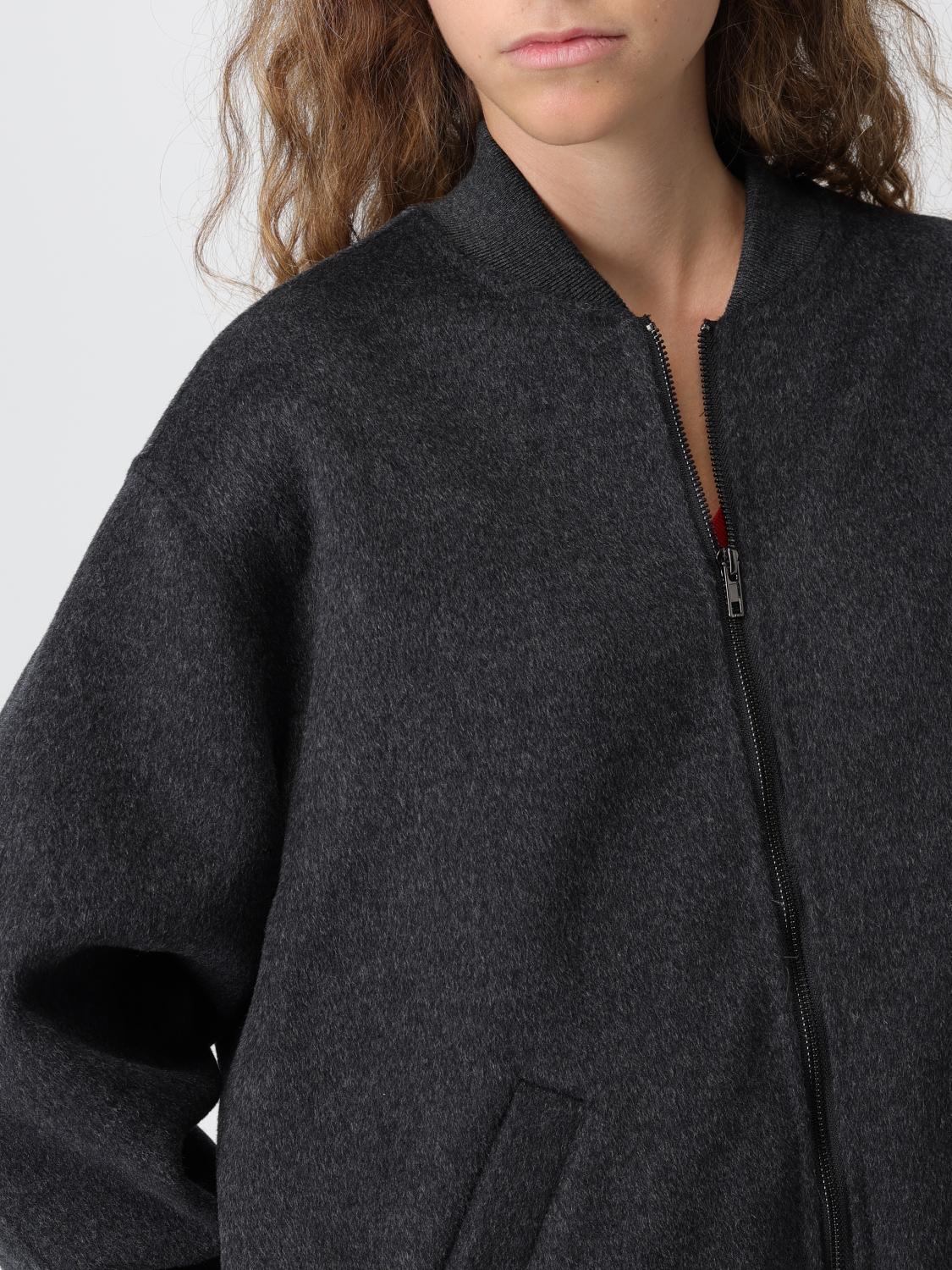 SEMICOUTURE GIACCA: Bomber Semicouture in lana , Grigio - Img 5