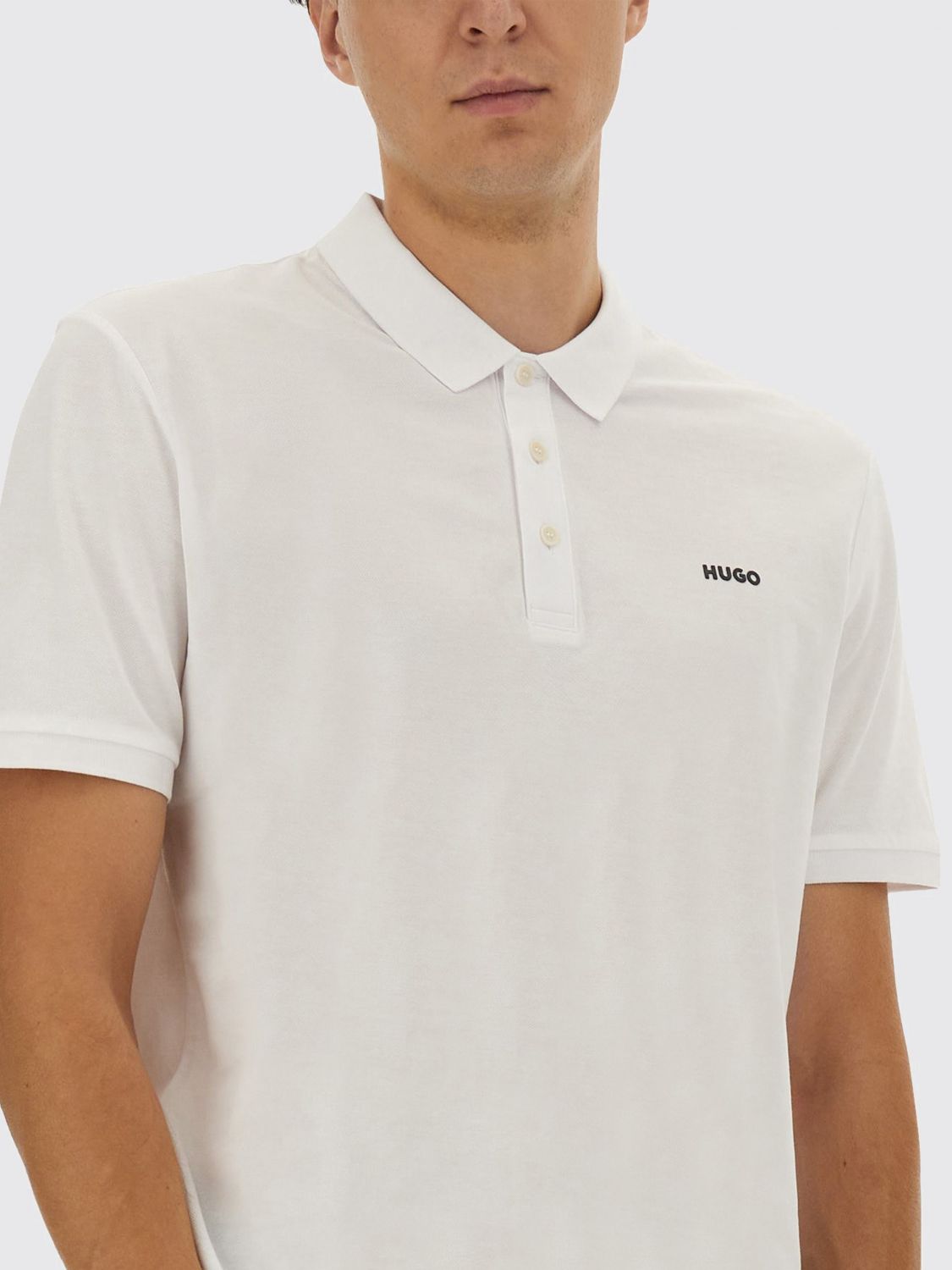 HUGO POLO SHIRT: Polo shirt men Hugo, White - Img 4