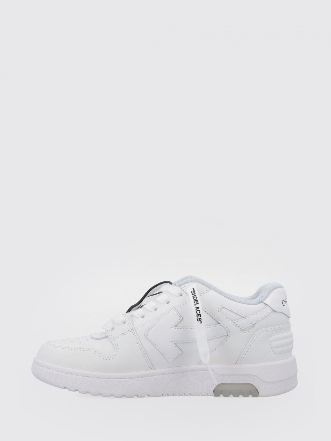 OFF-WHITE SNEAKERS: Sneakers Out Of Office For Walking Off-White in pelle, Bianco - Img 3