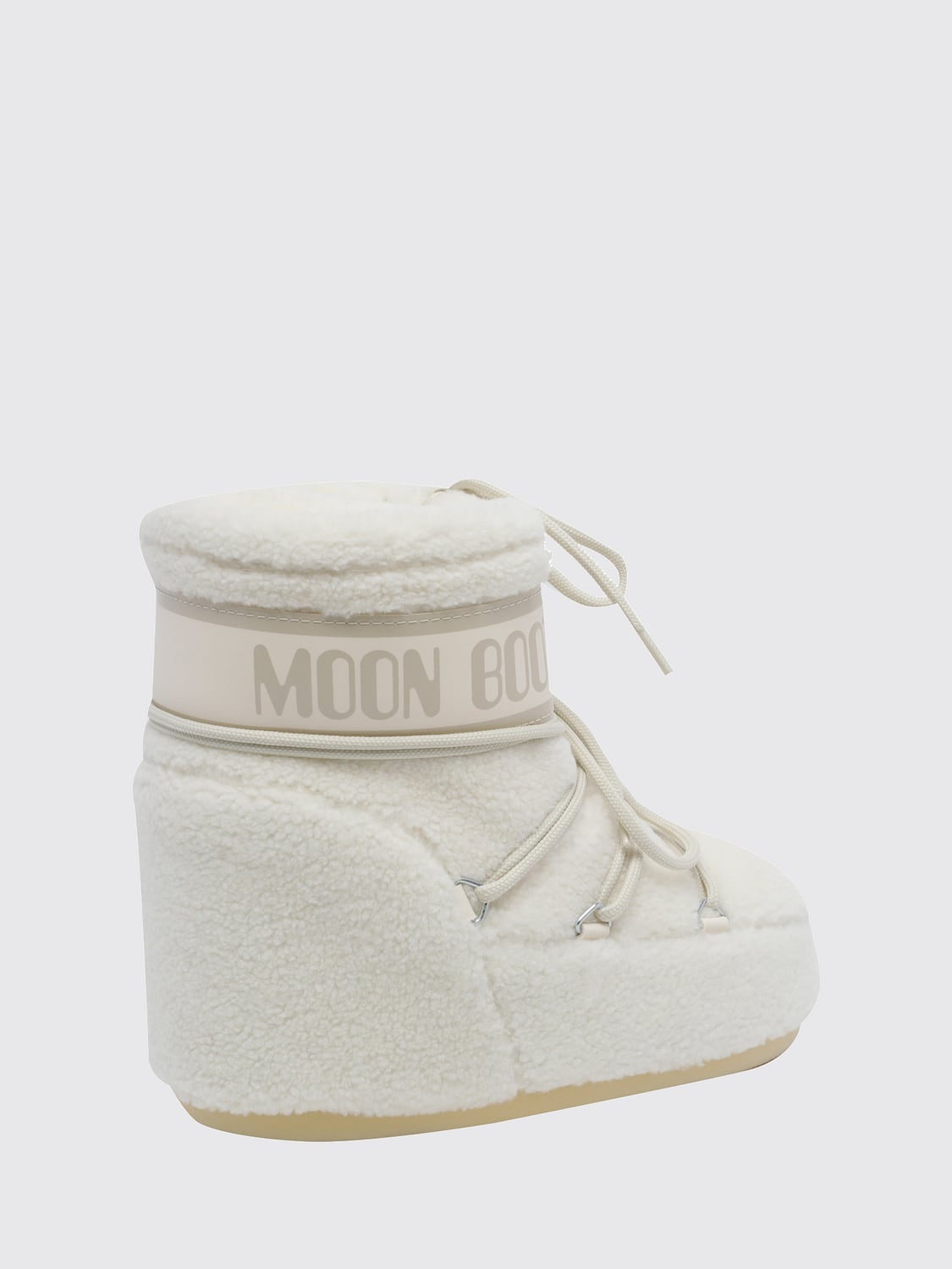 MOON BOOT BOOTS: Flat ankle boots woman Moon Boot, White - Img 3