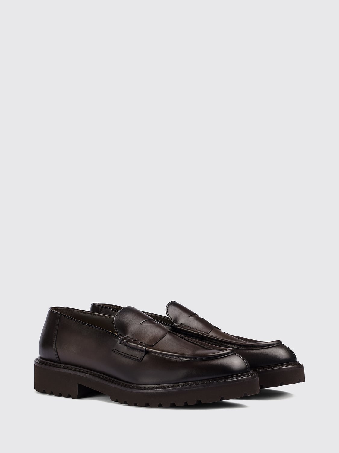 DOUCAL'S LOAFERS: Leather Loafers Doucal's, Dark - Img 2