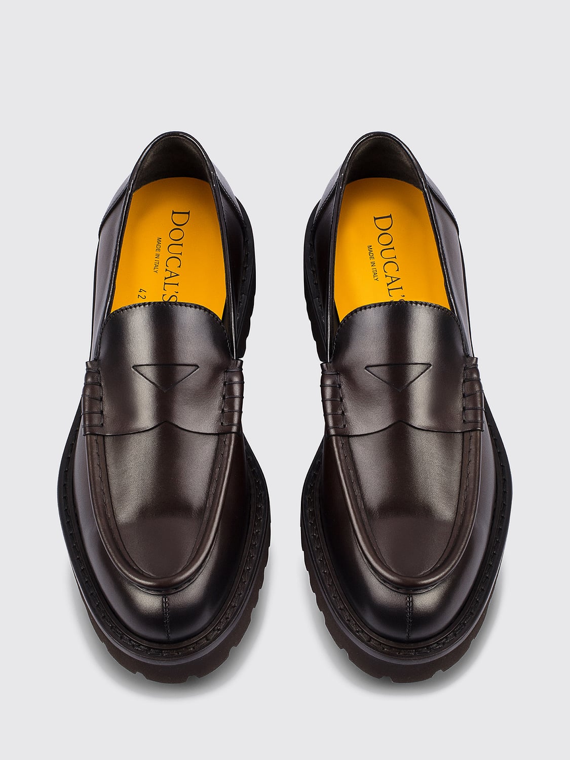 DOUCAL'S LOAFERS: Leather Loafers Doucal's, Dark - Img 3