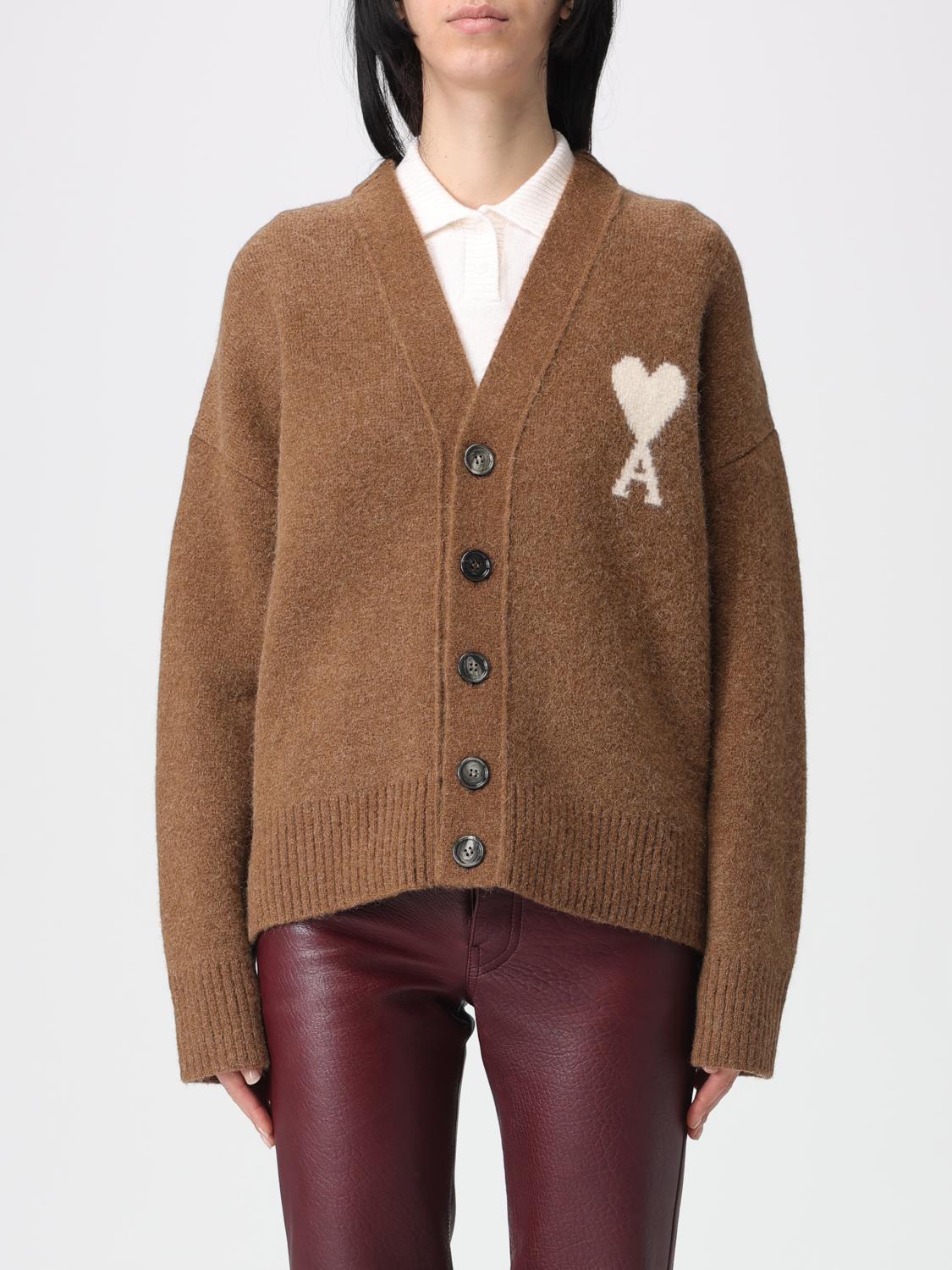 AMI PARIS STRICKJACKE: Strickjacke damen Ami Paris, Braun - Img 1