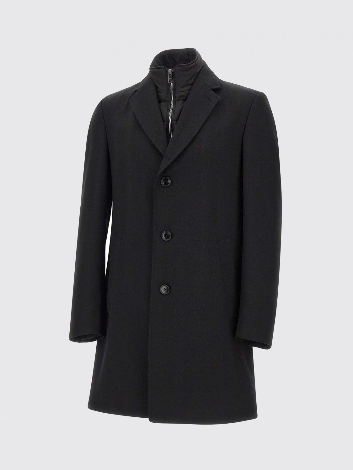 BOSS CAPPOTTO: Cappotto a monopetto con pettorina Boss, Nero - Img 2