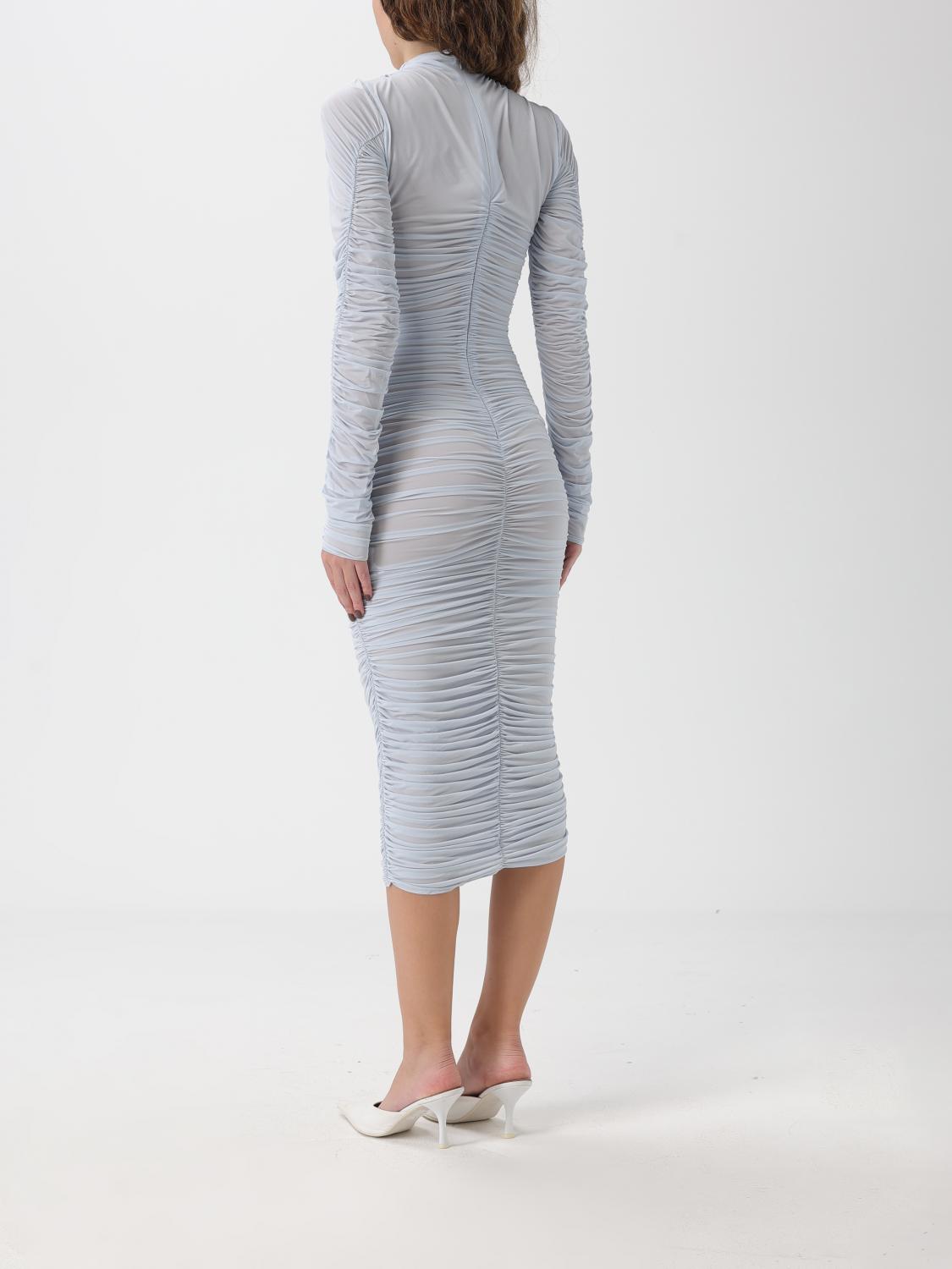 ELISABETTA FRANCHI ABITO: Abito midi Elisabetta Franchi in viscosa drappeggiata, Cielo - Img 2