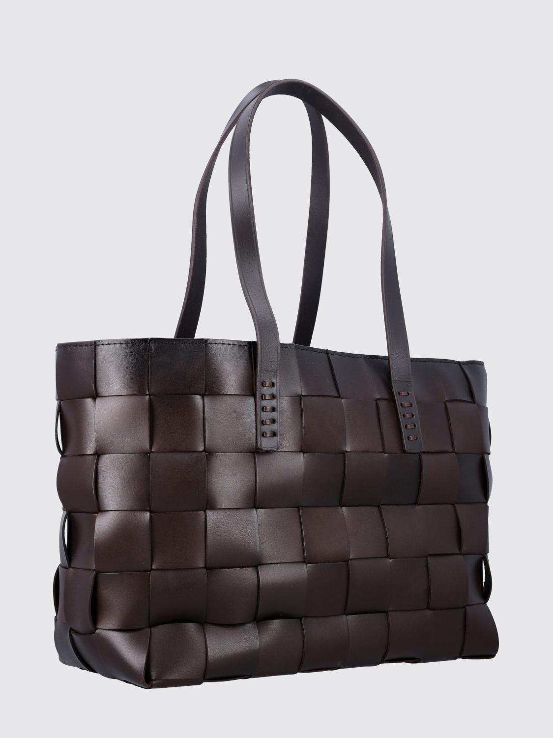 DRAGON DIFFUSION SAC CABAS: Sac cabas Japan en cuir tressé Dragon Diffusion, Marron - Img 2