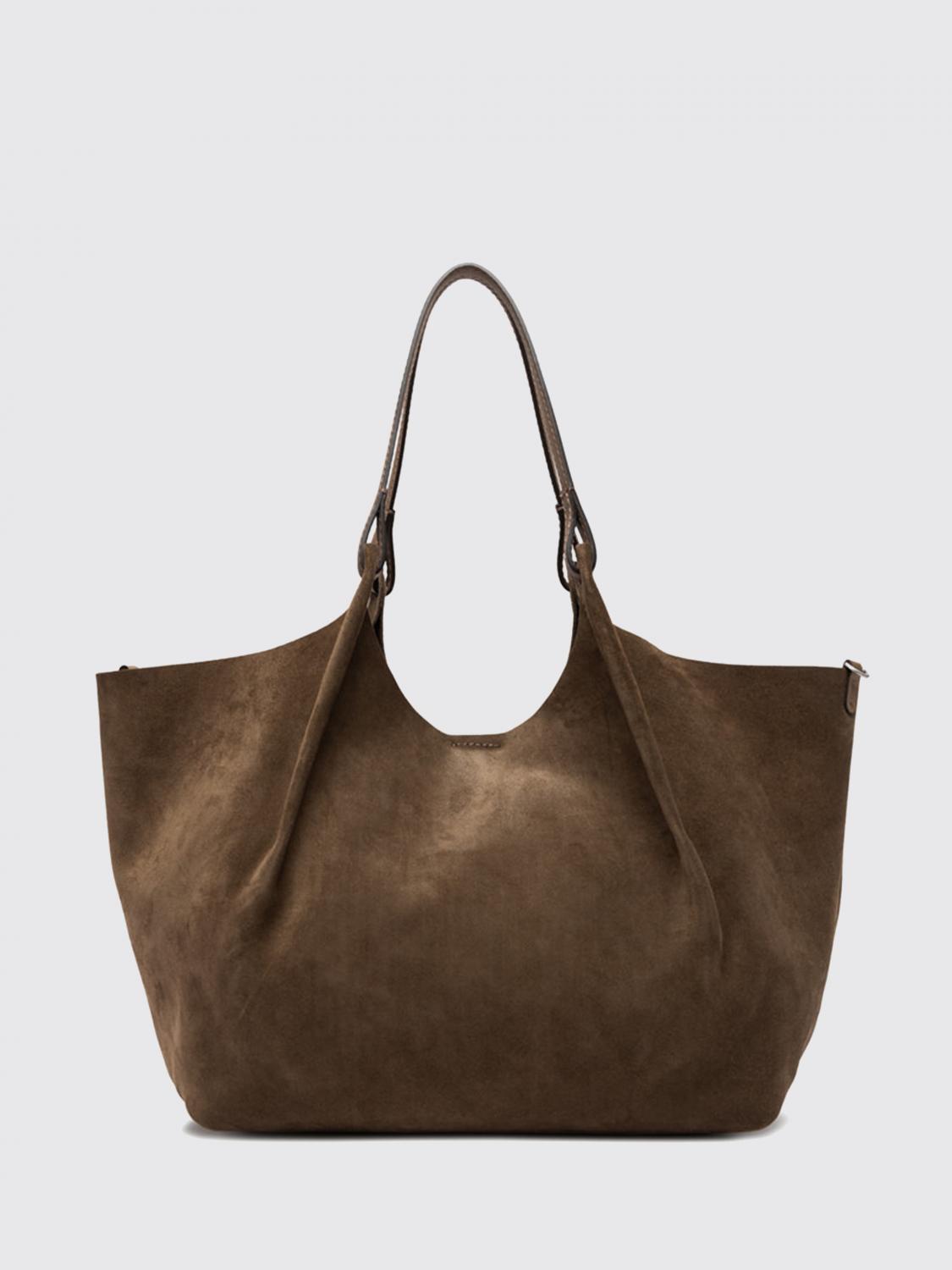 GIANNI CHIARINI BORSA A SPALLA: Borsa Dua Gianni Chiarini in camoscio , Beige - Img 2