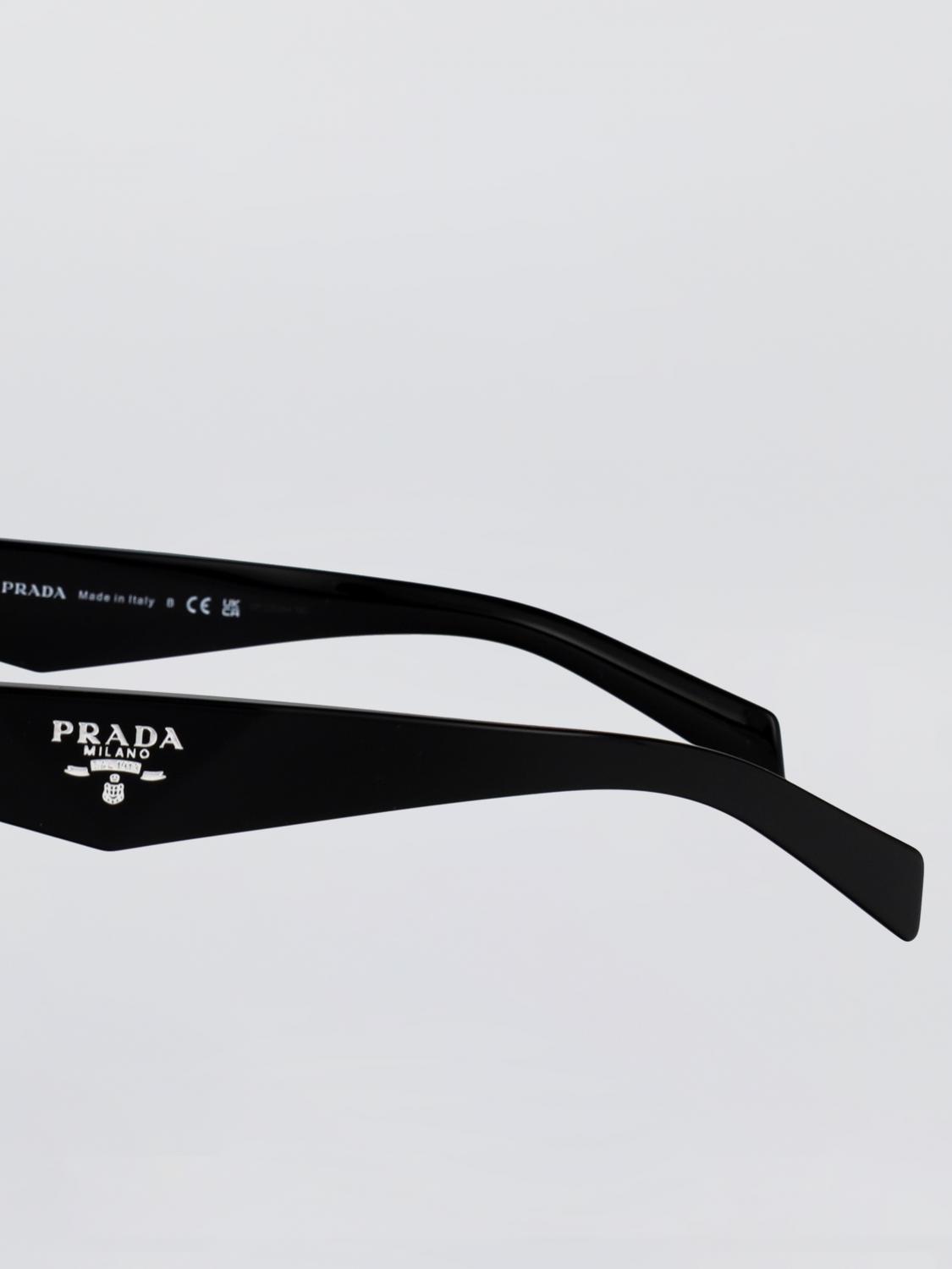 PRADA OCCHIALI DA SOLE: Occhiali da sole PR B09S Prada in acetato , Nero - Img 3