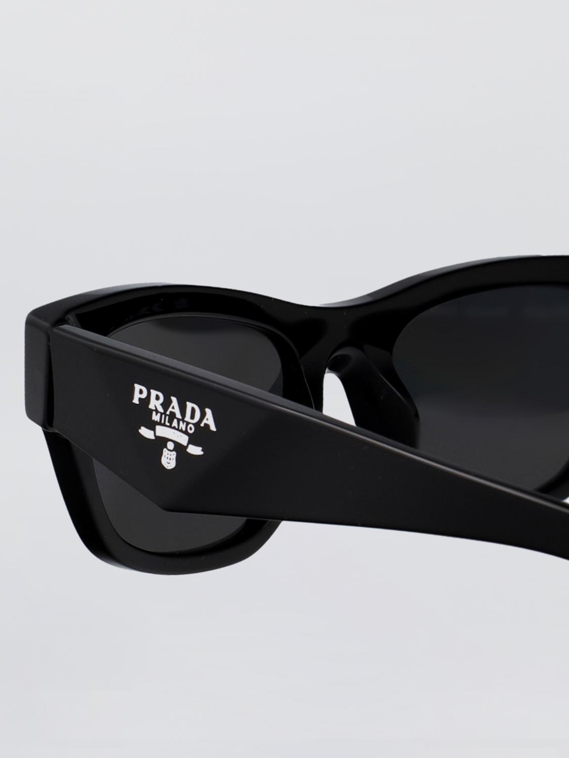 PRADA OCCHIALI DA SOLE: Occhiali da sole PR B09S Prada in acetato , Nero - Img 4