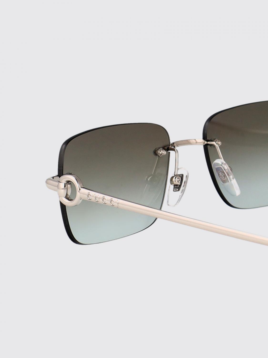 GUCCI SUNGLASSES: Sunglasses men Gucci, Silver - Img 4