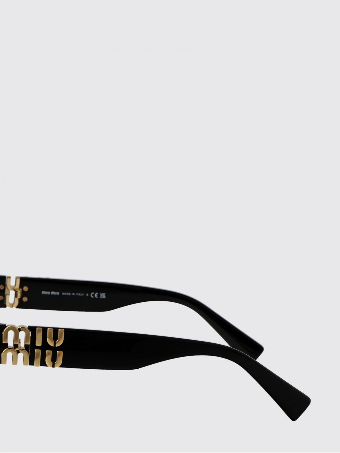 MIU MIU OCCHIALI DA SOLE: Occhiali da sole 0MU10YS Miu Miu in acetato , Nero - Img 3