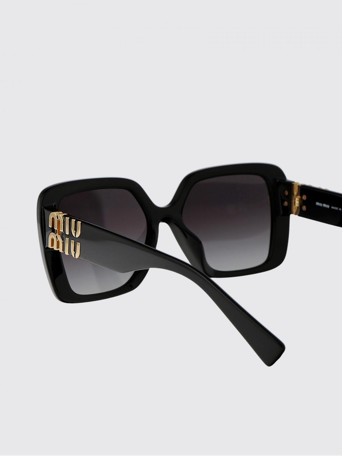 MIU MIU OCCHIALI DA SOLE: Occhiali da sole 0MU10YS Miu Miu in acetato , Nero - Img 4
