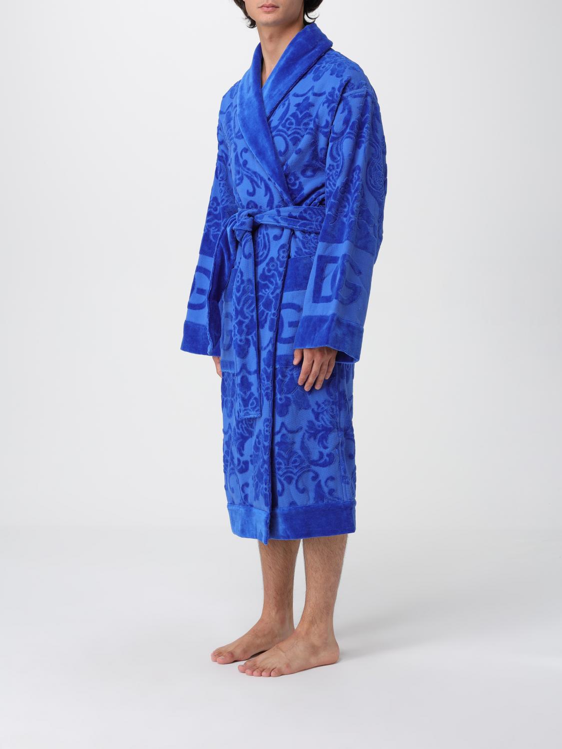 DOLCE & GABBANA BADEMÄNTEL: Bademantel herren Dolce & Gabbana, Blau - Img 4