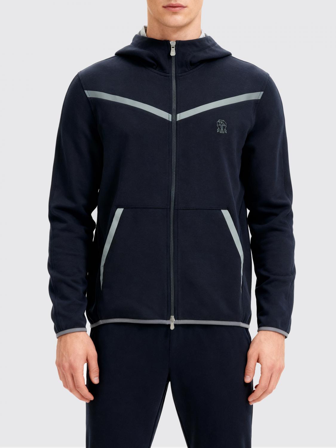 BRUNELLO CUCINELLI SWEATSHIRT: Sweatshirt men Brunello Cucinelli, Blue - Img 1