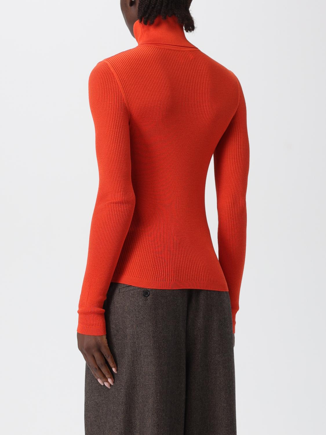 SAINT LAURENT MAGLIA: Maglia a dolcevita basic Saint Laurent, Rosso - Img 3