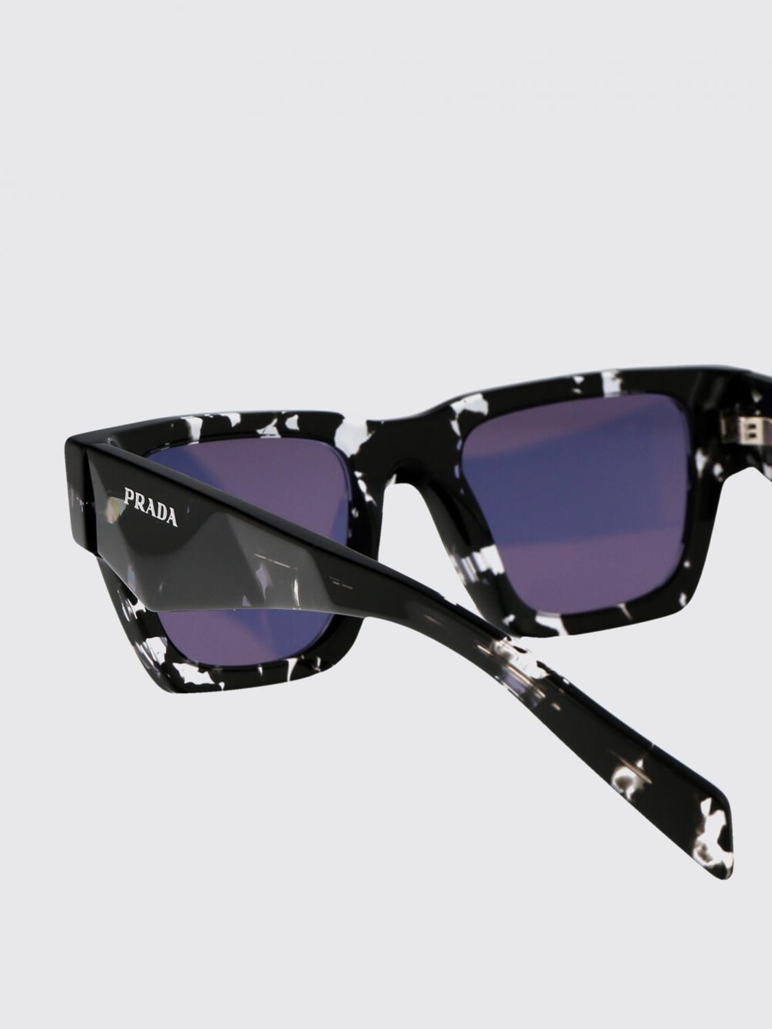 PRADA サングラス: Prada 0PRA06S べっ甲柄アセテートサングラス, ブラック - Img 4