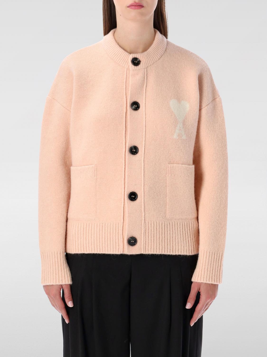AMI PARIS SWEATER: Cardigan men Ami Paris, Pink - Img 1