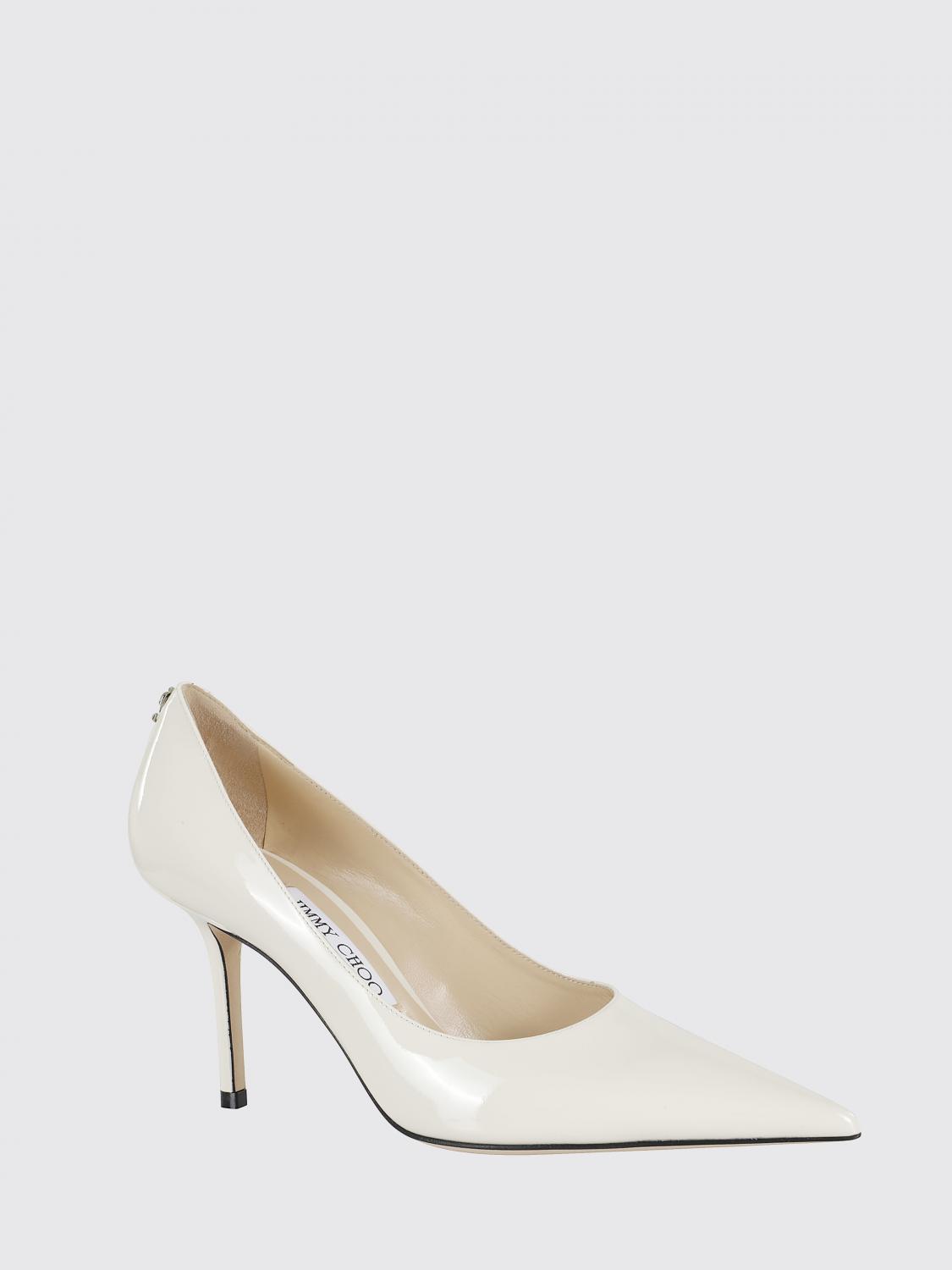 JIMMY CHOO DÉCOLLETÉ: Décolleté Love Jimmy Choo in vernice , Bianco - Img 2