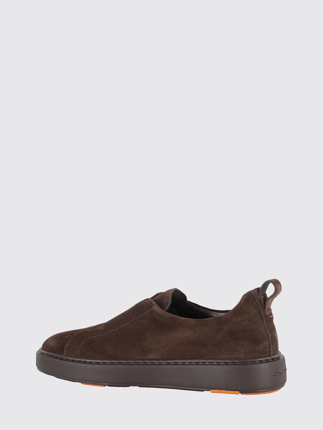 SANTONI SNEAKERS: Sneakers Santoni in camoscio , Marrone - Img 3