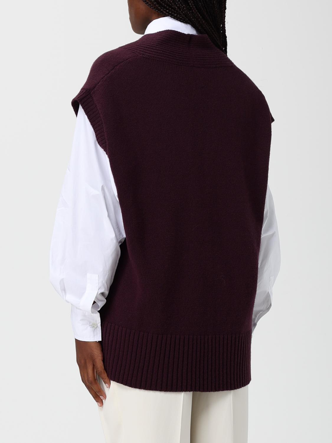 ROBERTO COLLINA GILET: Pull femme Roberto Collina, Bordeaux - Img 2