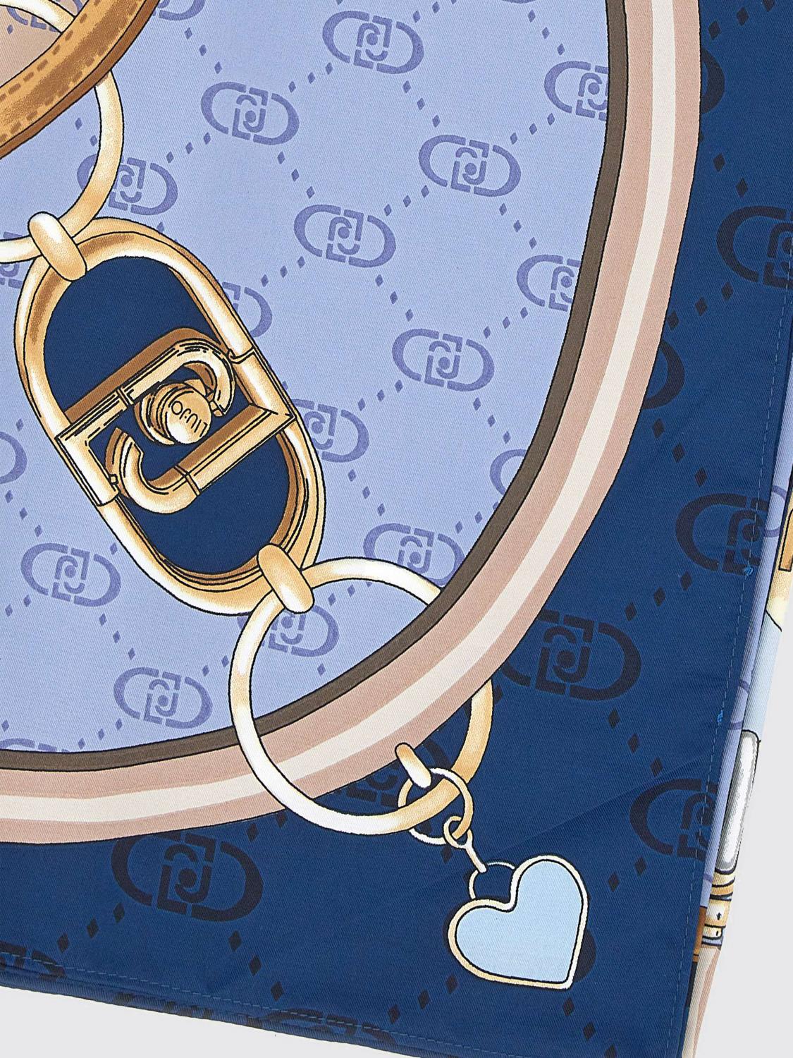 LIU JO SCIARPA: Foulard con stampa Liu Jo, Blue - Img 2