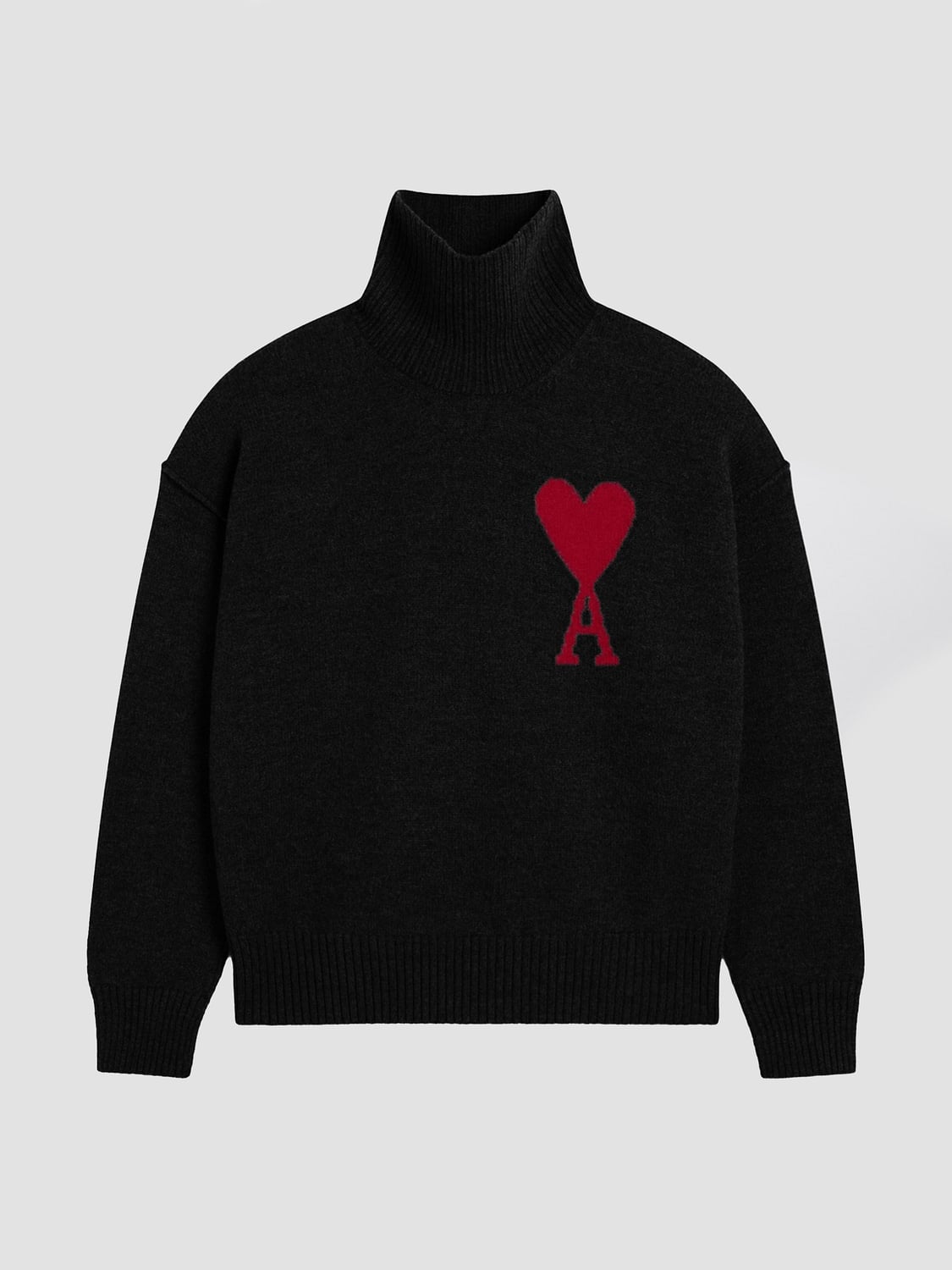 AMI PARIS PULLOVER: Pullover herren Ami Paris, Schwarz - Img 2
